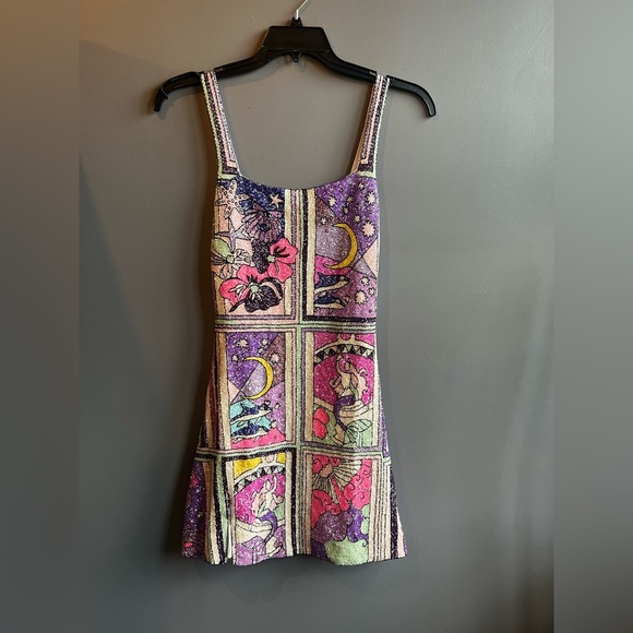 Oceanus Talia Hand beaded Multi-Colored crystal party dress - medium - Picture 2 of 6